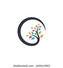 Ilustración de icono de vector de símbolo de árbol