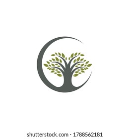 Tree symbol vector illustration design