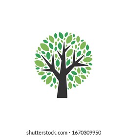 Símbolo de árbol. Elemento de diseño de plantillas de logotipos de iconos web.