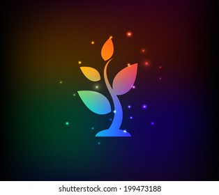 Tree symbol,Rainbow vector