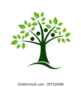 Tree teamwork logo
