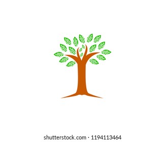 Tree Tech Icon Logo Design Element