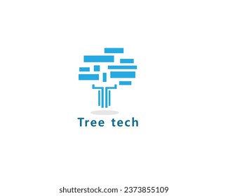 Tree tech logo design. Logo Tree technology design