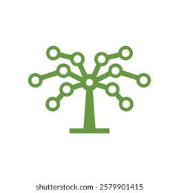 Tree tech logo design vector,editable eps 10