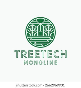Tree Tech Vector Design Logo Technology Business Company logotype