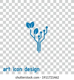 tree tech vector icon on an abstract background
