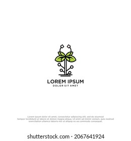 Inspiración en el diseño del logotipo de la tecnología de árbol