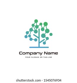 tree technology logo design modern vector template for the technology industry