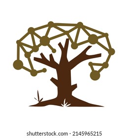 Logotipo de tecnología de árbol Icono Ilustración de la marca