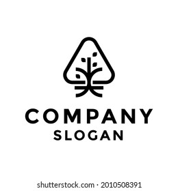 tree and technology logo, icon and vector