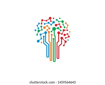 Tree technology logo symbol or icon template
