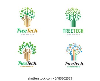 Tree technology logo symbol or icon template