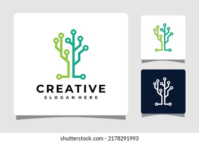 Tree Technology Logo Template Design Inspiration