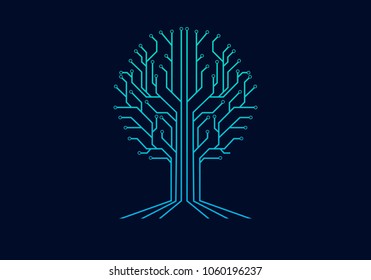Tree technology symbol logo