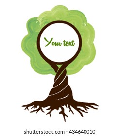 Tree Text Vector Illustration Stock Vector (Royalty Free) 434640010 ...