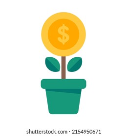 un árbol que crece con dinero e ideas de inversión financiera