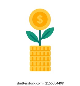 un árbol que crece con dinero e ideas de inversión financiera