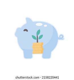 un árbol que crece en las ideas de crecimiento de la inversión monetaria