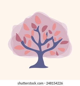 tree theme elements vector,eps
