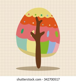 tree theme elements vector,eps