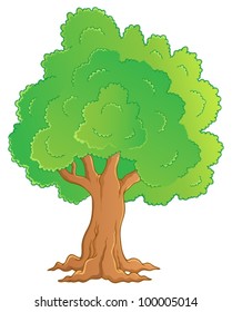 Tree theme image 1 - vector illustration.