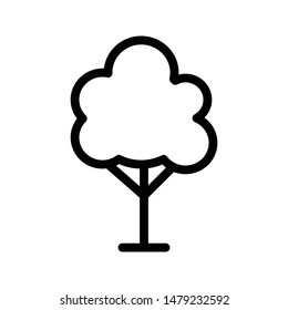 tree thin line vector icon