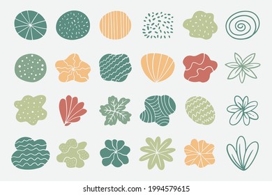 Árbol superior, plano arbóreo - doodle libre dibujado a mano arriba de árboles para el plano paisajístico. ilustración vectorial