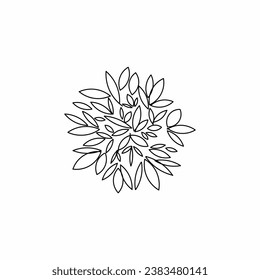 vista superior de árbol, dimensión de árbol 2, arquitectura de árbol