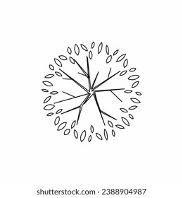 tree top view, tree 2 dimension, tree architectural