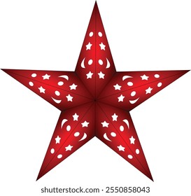 Tree Topper Christmas hanging Star vector