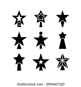 tree topper icon or logo isolated sign symbol vector illustration - Collection of high quality black style vector icons
