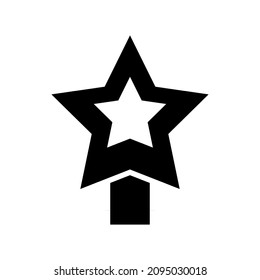 tree topper icon or logo isolated sign symbol vector illustration - high quality black style vector icons
