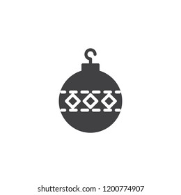 Tree toy ball  vector icon. filled flat sign for mobile concept and web design. Christmas bauble decoration simple solid icon. Symbol, logo illustration. Pixel perfect vector graphics