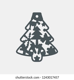 Tree toy decoration quality vector illustration cut