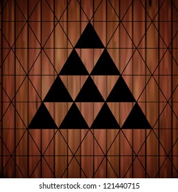 Tree of triangles / Abstract square background