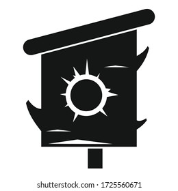 Tree trunk bird house icon. Simple illustration of tree trunk bird house vector icon for web design isolated on white background