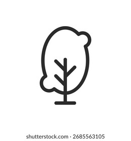 Un árbol con un tronco y ramas. El árbol es blanco y negro. El árbol es un símbolo de vida y crecimiento