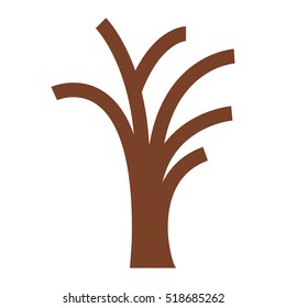 tree trunk with branchs without leaves closeup