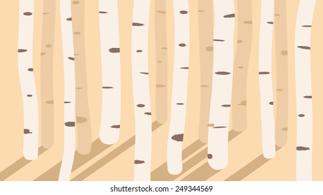 Tree trunk and brown bark in autumn light