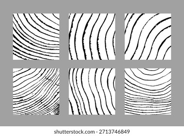 Tree trunk cross section with wood rings and natural grain. Circular cut stump illustration, growth radial lines and organic texture. Background pattern for rustic design, carpentry material vector.