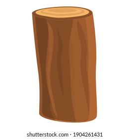 Icono de tronco de árbol. Dibujo del icono del vector del tronco de árbol para el diseño web aislado en fondo blanco