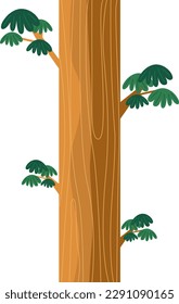 Tree Trunk Leaves Lumber Nature Wild Forest Woodland Environment Element for Scene Design