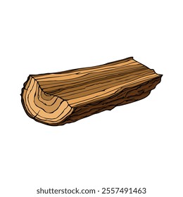 Tree trunk log wood Vector illustration