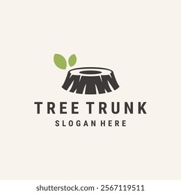 Tree trunk logo icon design template vector illustration