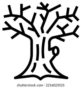 tree trunk old halloween modern concept ui ux icon for website, app, presentation, flyer, brochure etc.