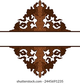 Tree Trunk Ornament Frame Border For Nature Decoration Theme	
