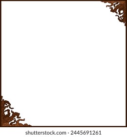 Tree Trunk Ornament Frame Border For Nature Decoration Theme	