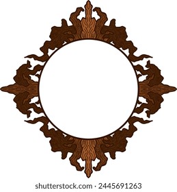 Borde del marco del adorno del tronco del árbol para el tema de la decoración de la Naturaleza	