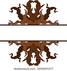 Tree Trunk Ornament Frame Border For Nature Decoration Theme	
