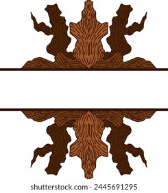 Tree Trunk Ornament Frame Border For Nature Decoration Theme	